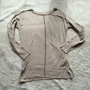 Banana Republic Beige Knit Top Size XS Minimalist Long Sleeve